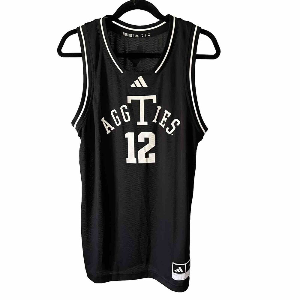 Texas A&M Basketball Aggies Adidas Men’s 12th Man Black NEW w Tags Med